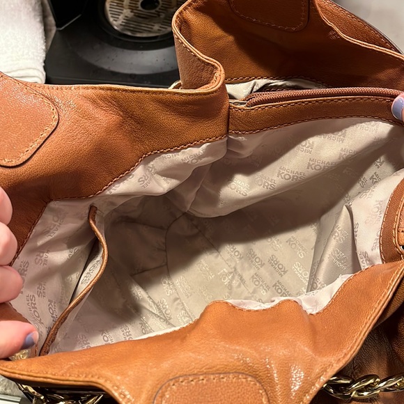 Michael Kors cognac leather purse - Picture 5 of 9